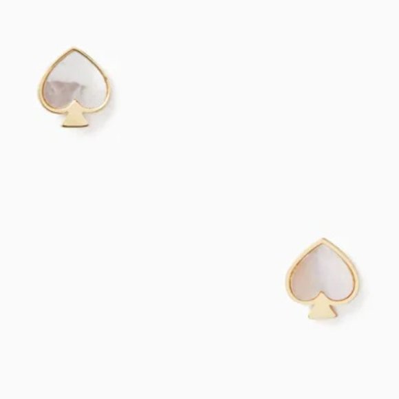 ♠️ Kate Spade ♠️️️️ Cream Signature Spade Stud Earrings - Picture 4 of 6
